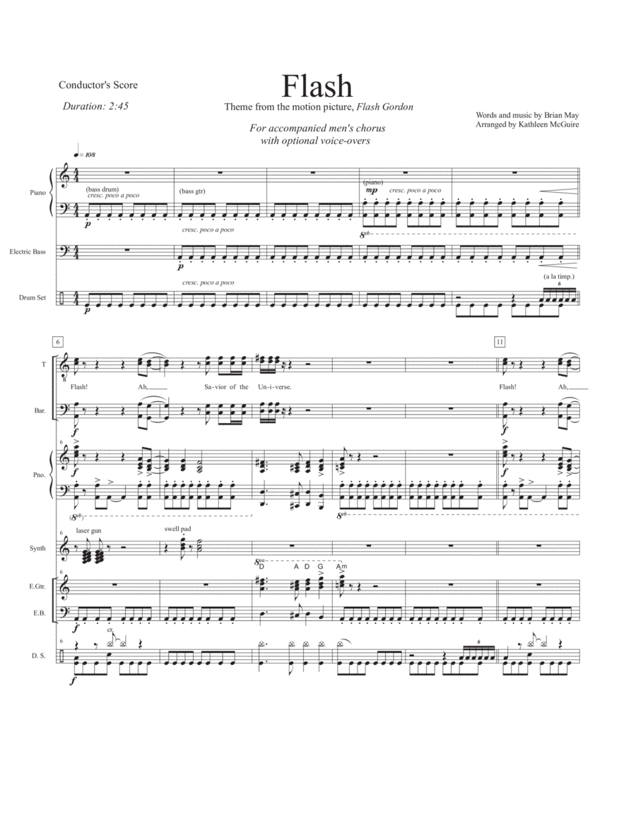 Flash To The Rescue (arr. Kathleen McGuire)