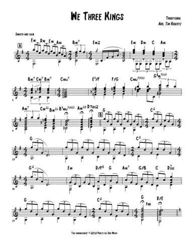 We Three Kings - Guitar Solo (arr. Tim Roberts)