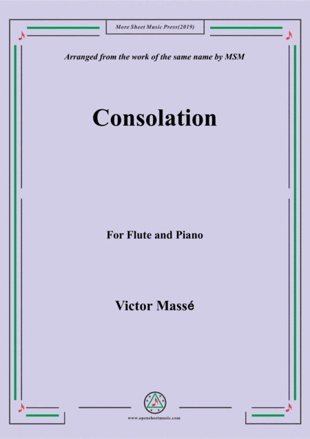 Masse-Consolation, for Flute and Piano (arr. MSM)
