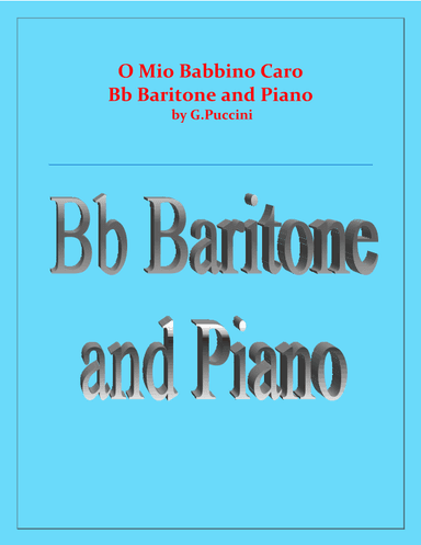 O Mio Babbino Caro - G.Puccini - Baritone and Piano (arr. Raymond Fenech)