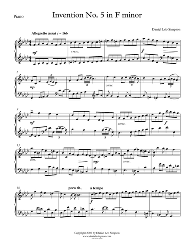Invention No.5 in F minor