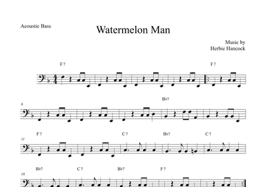 Watermelon Man (arr. The Sheet Music Library)