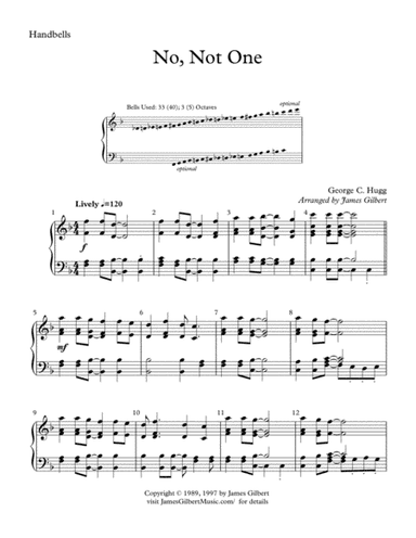 No, Not One (arr. James Gilbert)