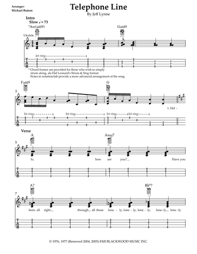 Telephone Line (arr. Michael Butzen)