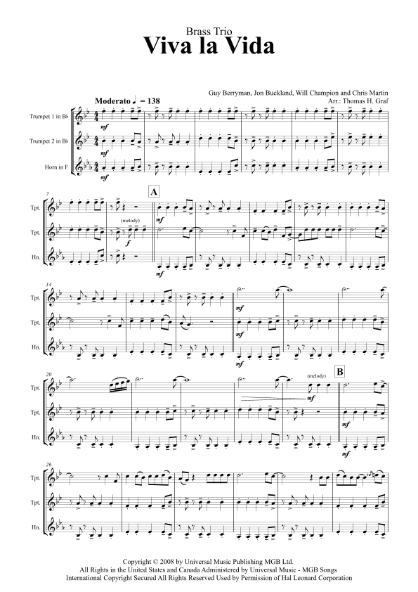 Viva La Vida (arr. Thomas Graf)