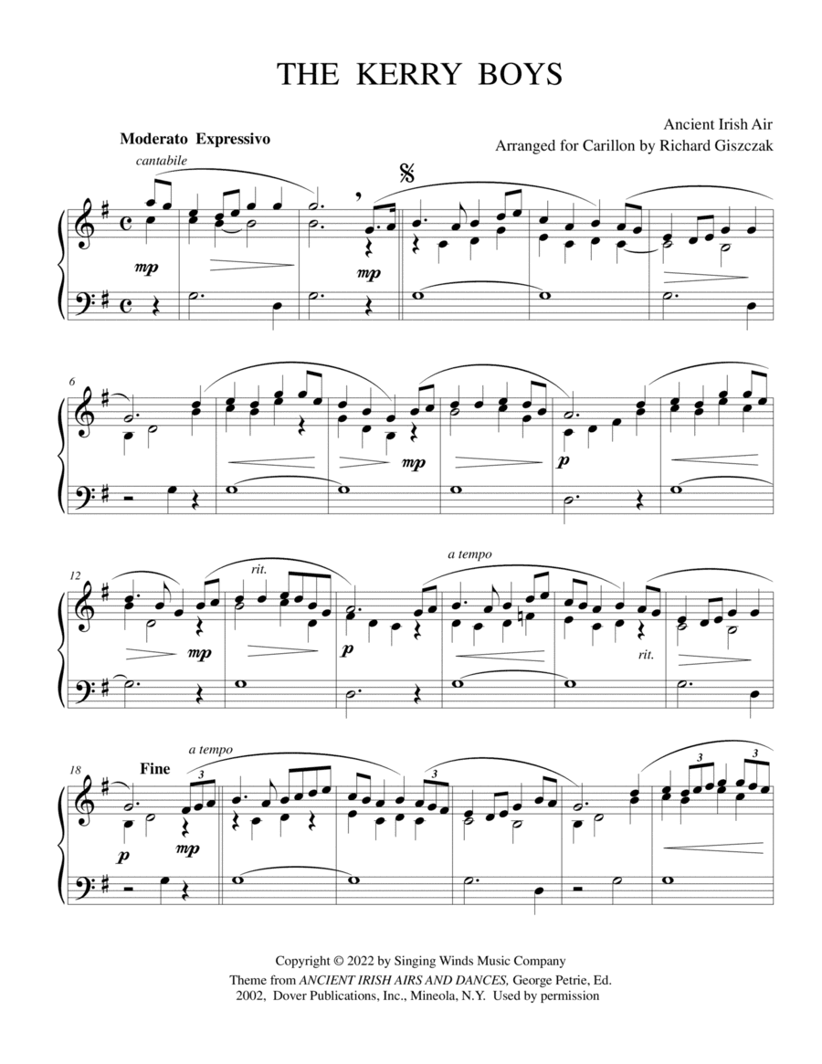 The Kerry Boys (Ancient Irish Air) (arr. Richard Giszczak)