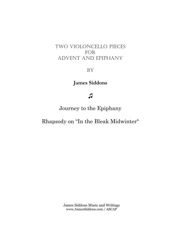Two Violoncello Pieces for Advent and Epiphany