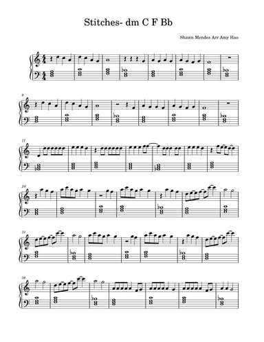Stitches (arr. Amy Hao)