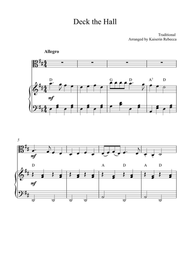 Deck the Hall (arr. Kaiserin Rebecca)