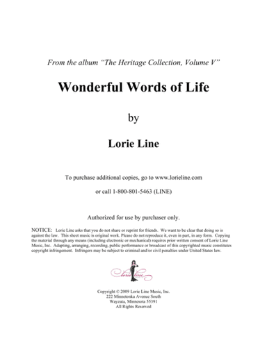 Wonderful Words Of Life (arr. Lorie Line)