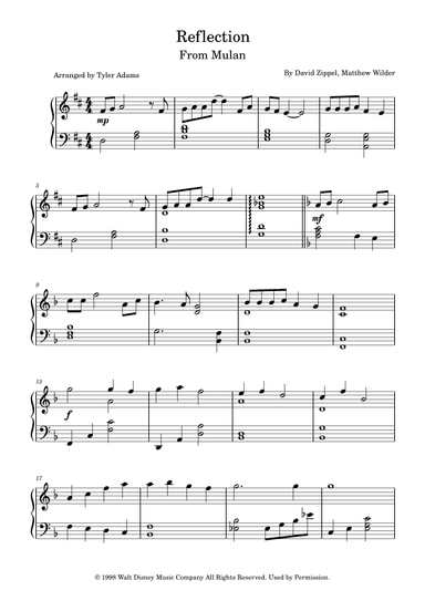 Reflection (arr. Tyler Adams)