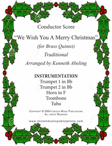 We Wish You a Merry Christmas (for Brass Quintet) (arr. Kenneth Abeling)