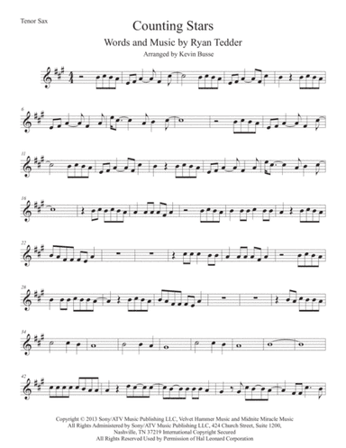 Counting Stars (arr. Kevin Busse)