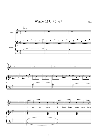 Wonderful U (arr. Aga)