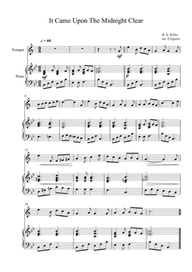 It Came Upon The Midnight Clear, Richard Storrs Willis, For Trumpet & Piano