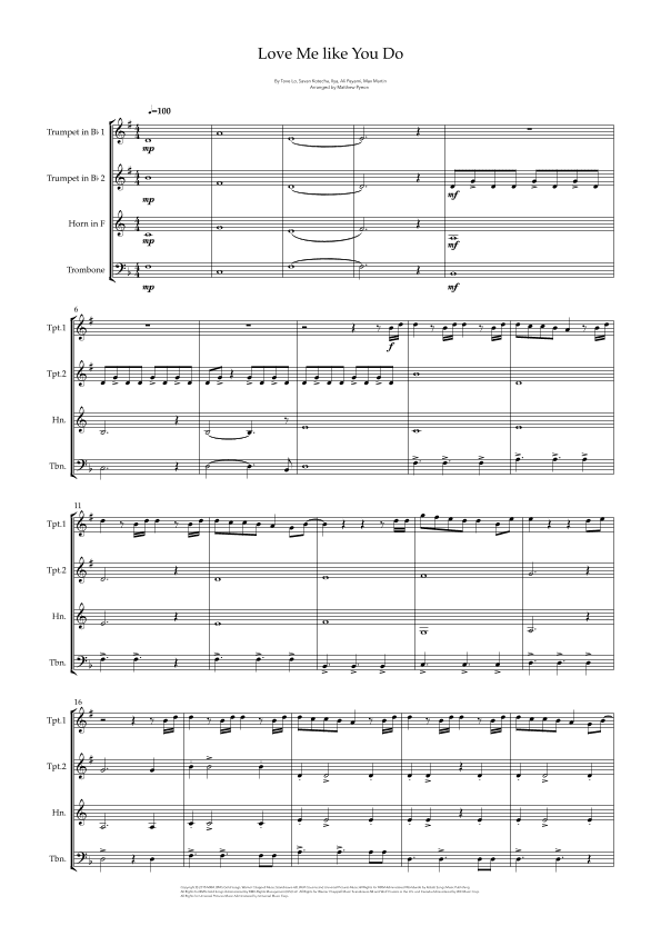 Love Me Like You Do (arr. Matthew pyeon)