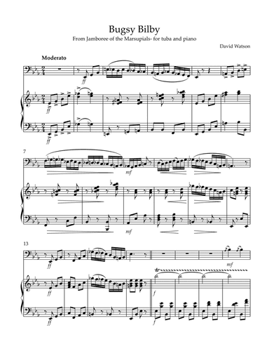 Bugsy Bilby- tuba and piano