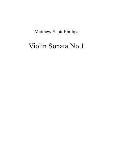 Violin Sonata 1
