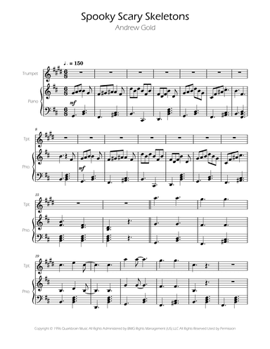 Spooky Scary Skeletons (arr. Ygor Nunes)