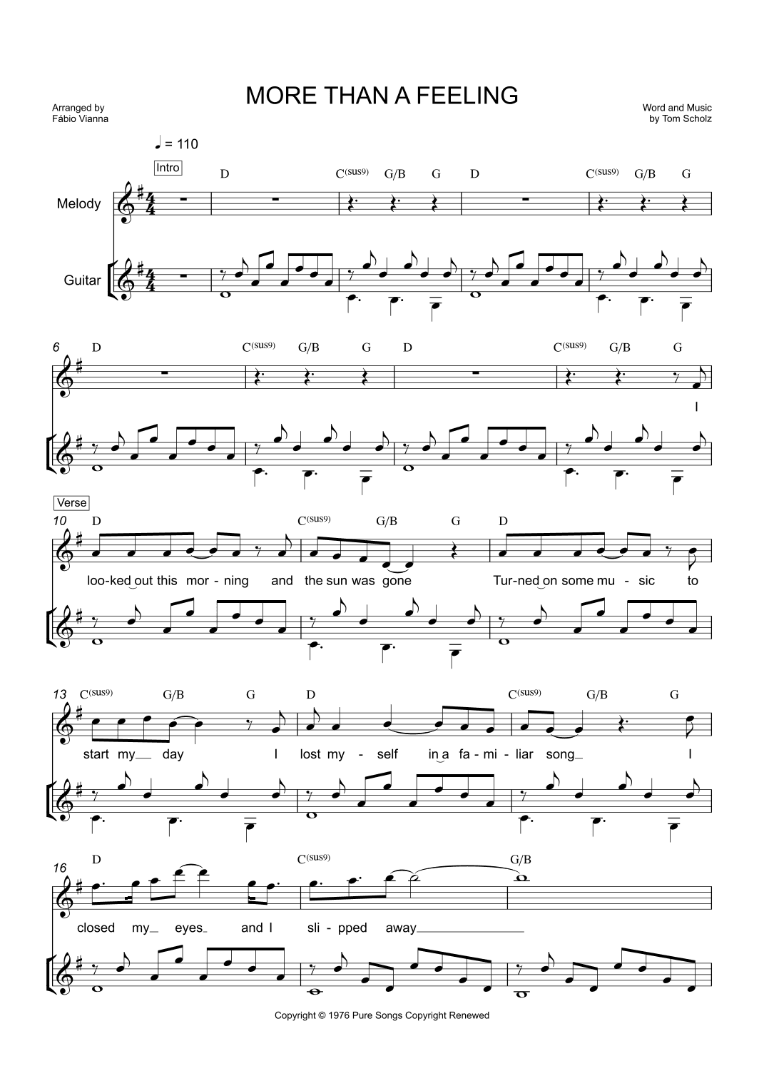 More Than A Feeling (arr. Fábio Vianna)