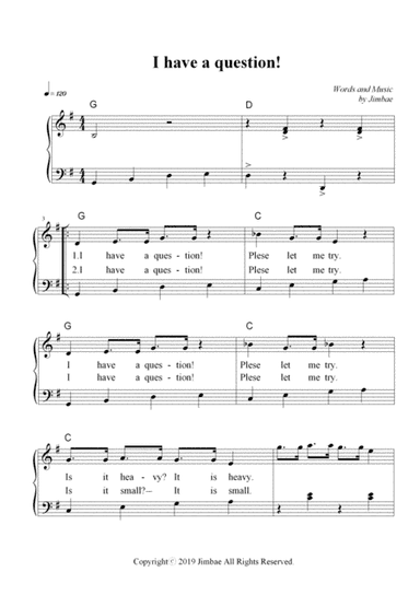 I have a question (Nursery Rhymes for Easy Piano