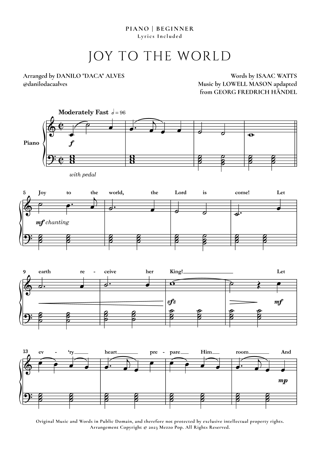 Joy to the World (arr. Danilo "Daca" Alves)