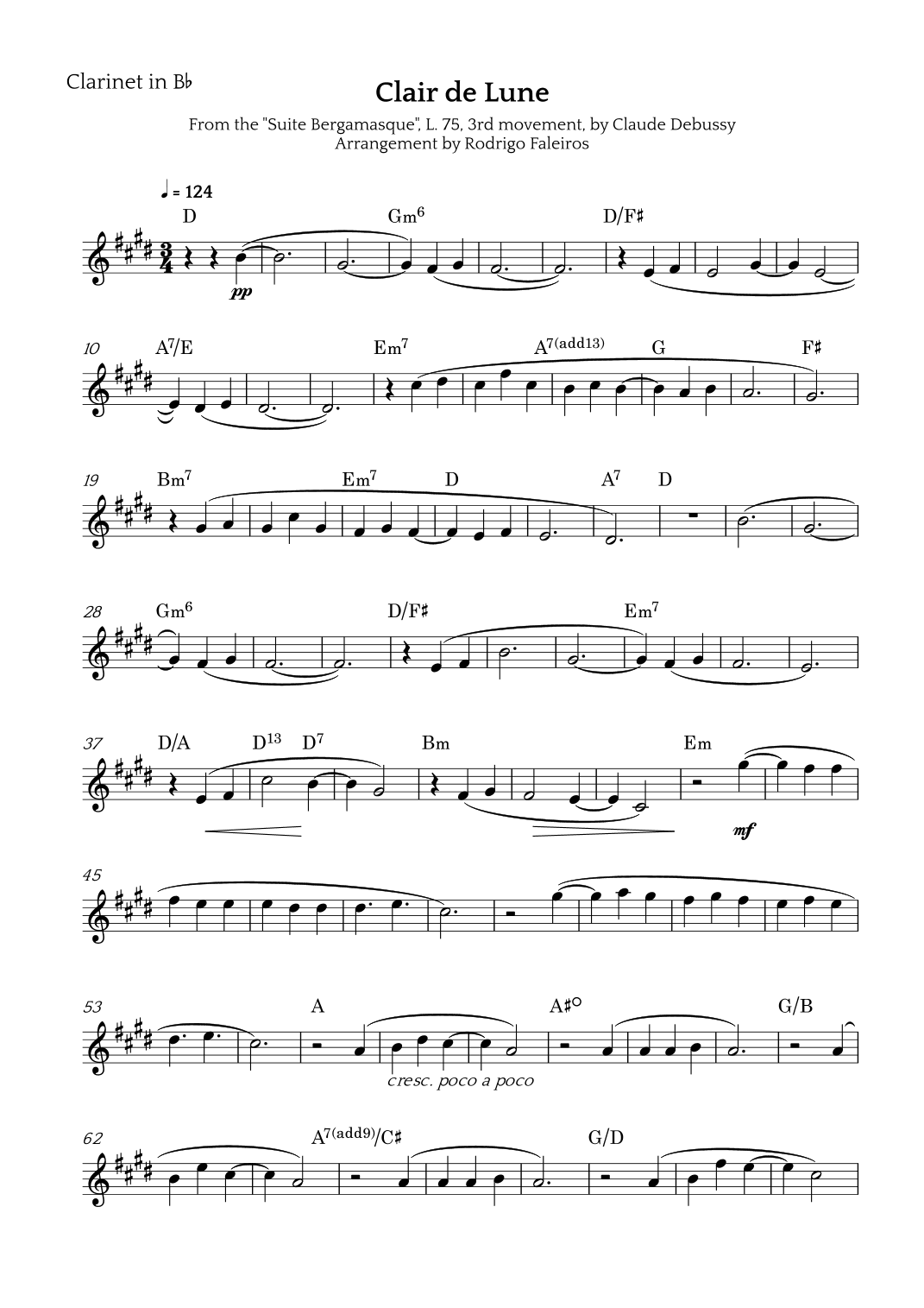 Clair de Lune (arr. Rodrigo Faleiros)