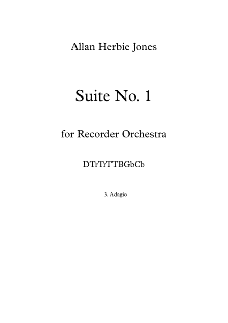 Suite No. 1 - 3. Adagio for Recorder