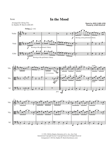 In The Mood (arr. Stephen W. Burch (ASCAP))