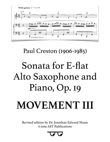 Saxophone Sonata (arr. AST Publications)