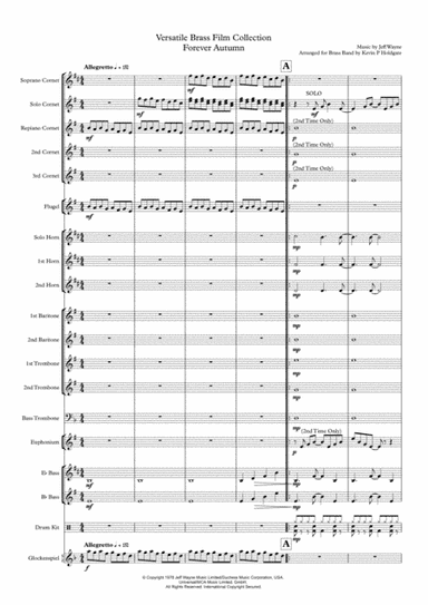 Forever Autumn (arr. Kevin P Holdgate)