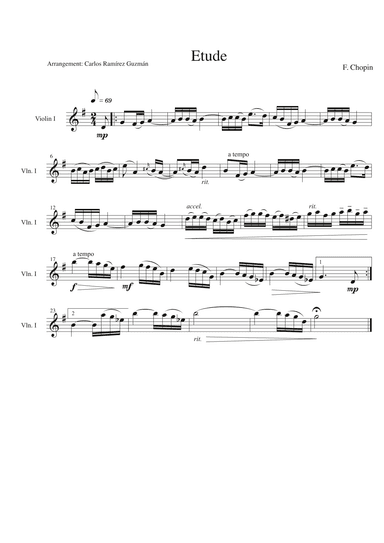 Etude Op.10 N.3 (arr. Carlos Ramírez Guzmán)