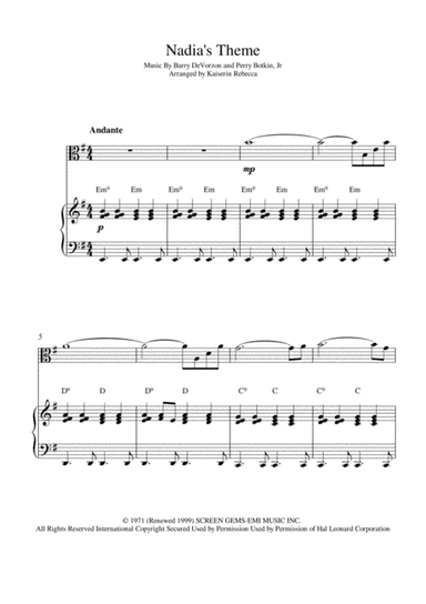 Nadia's Theme (arr. Kaiserin Rebecca)