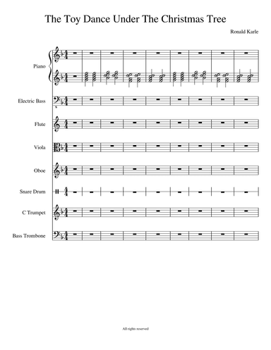 The Toy Dance under the Christmas Tree - Score Only
