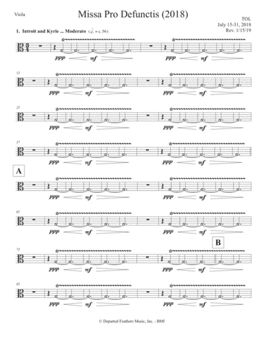 Missa Pro Defunctis (2018) viola part