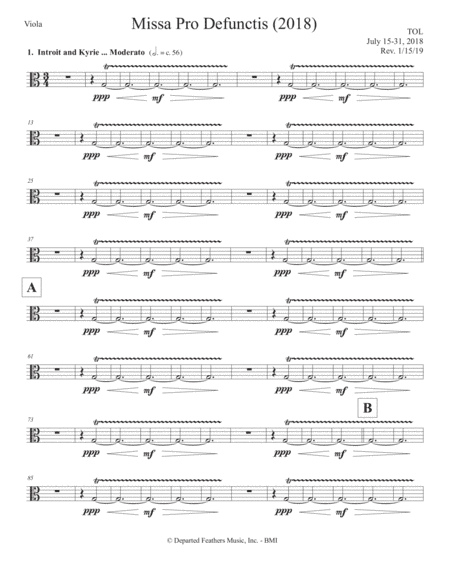 Missa Pro Defunctis (2018) viola part
