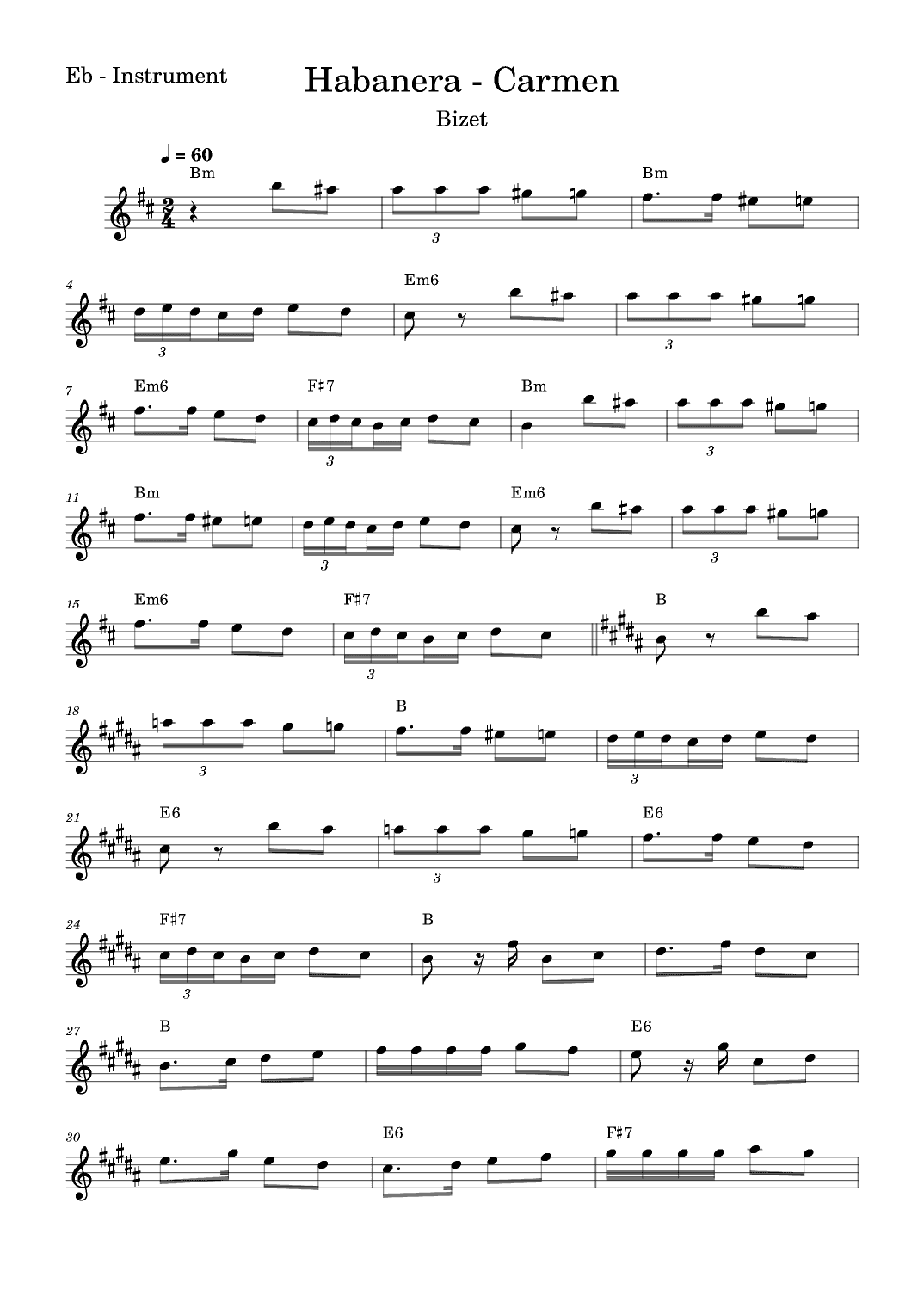 Habanera - Carmen (arr. Fabio Eduardo de Oliveira)