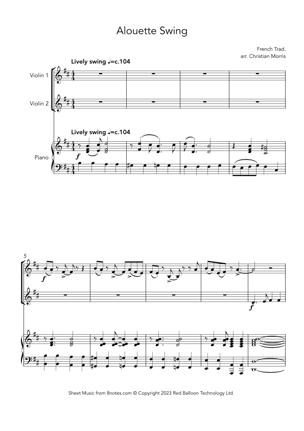 Alouette Swing (arr. Christian Morris)