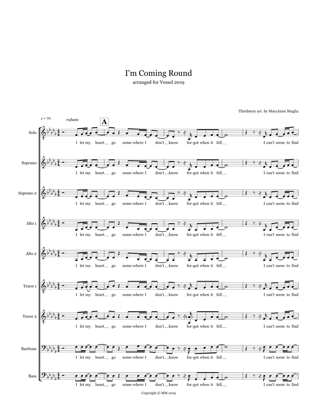 I'm Coming 'round (arr. MaryAnne Muglia Smith)