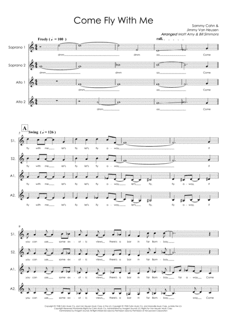 Come Fly With Me (arr. Matt Amy)