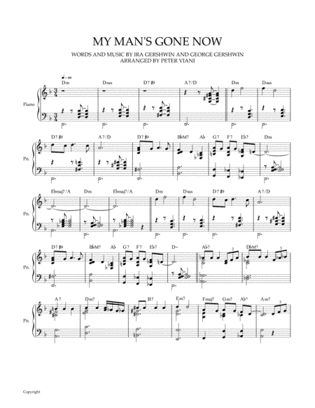 My Man's Gone Now (arr. Peter Viani)