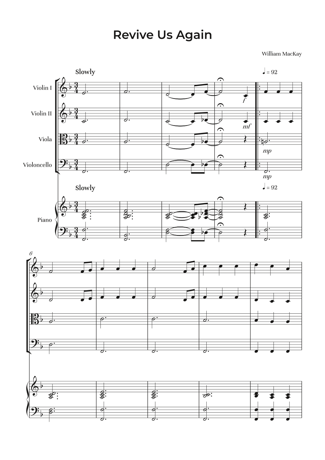 Revive Us Again (arr. Alliance Edition)