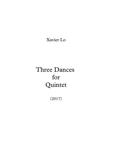 Three Dances for Quintet