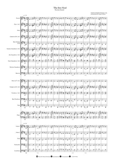 The First Noel - The First Nowell - Easy Christmas Carol - Orchestral Arrangement (arr. Daniel H Rosa)