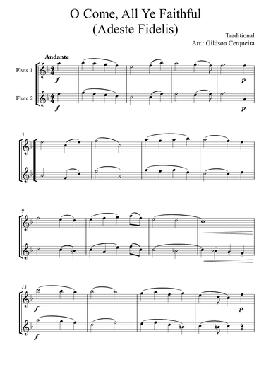 O Come, All Ye Faithful (Adeste Fidelis) (arr. Gildson Cerqueira)