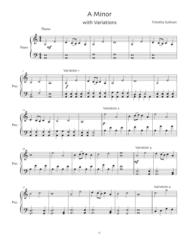 Just A Minor Theme (with Variations)