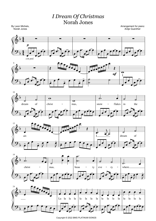 I Dream Of Christmas (arr. Antje Günther)