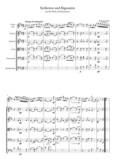 Sicilienne and Rigaudon (in the Style of Francoeur) (arr. A.G.)