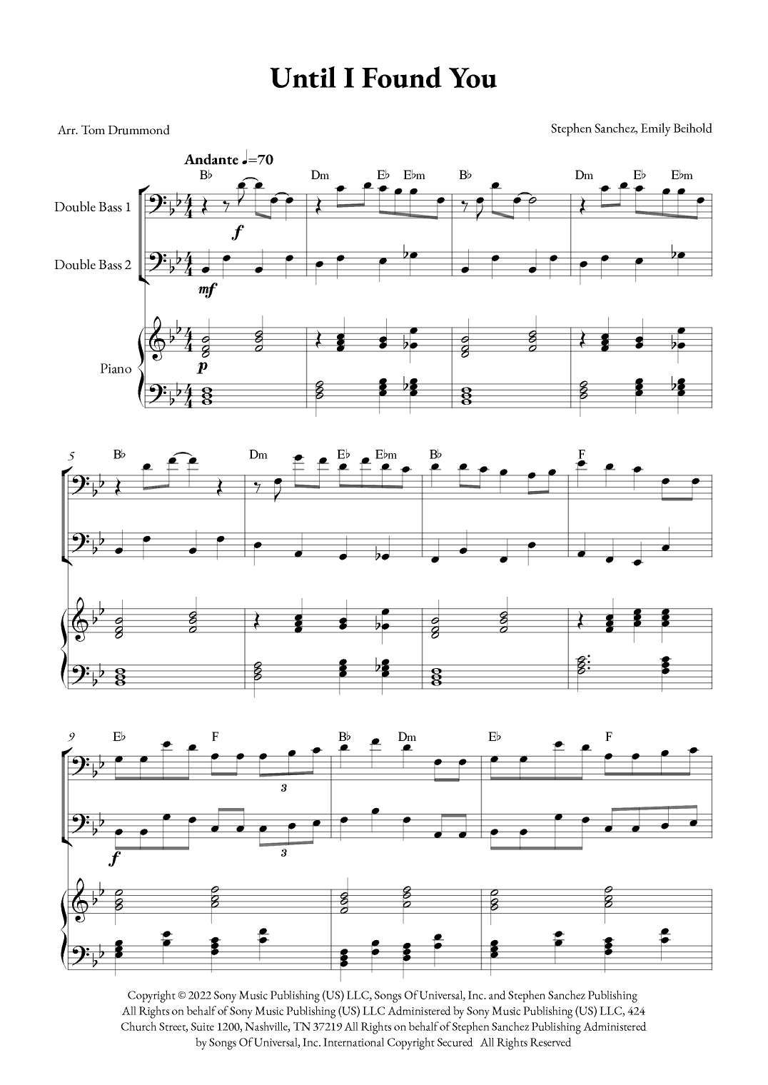 Until I Found You (arr. Tom Drummond)