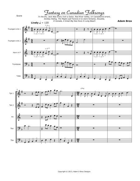 Fantasy of Canadian Folksongs